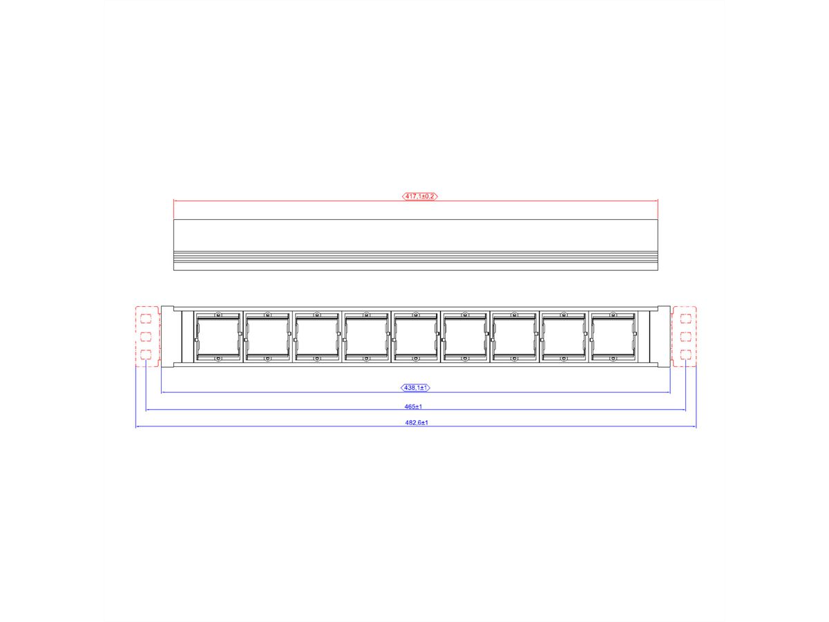 BACHMANN UNIVERSAL 9x ABD, für Montage von 9 Custom Modulen