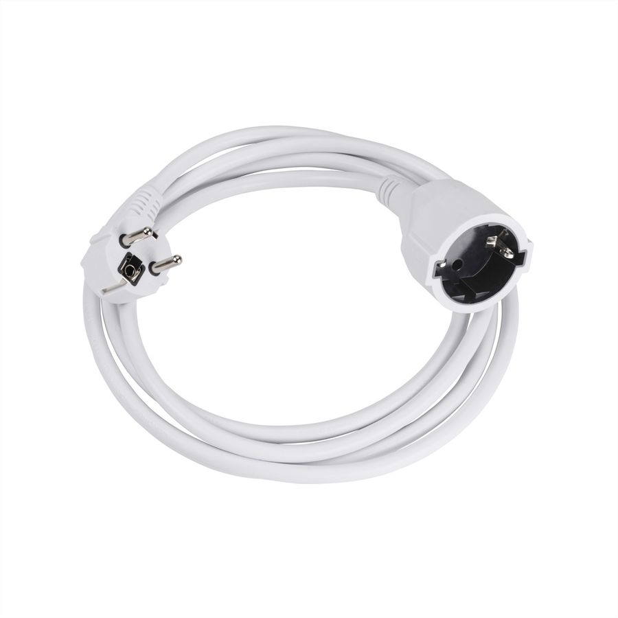 BACHMANN Extension cable, Schutzkontakt 230V 2m weiss