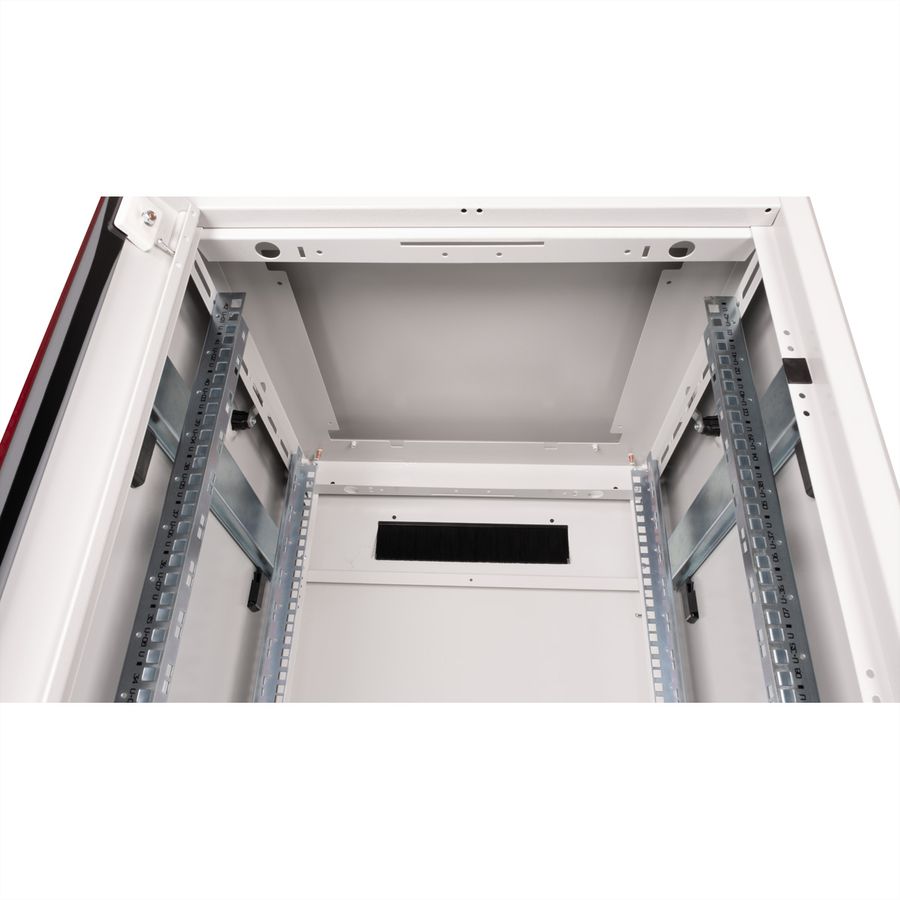 ROLINE 19-Zoll Netzwerkschrank Pro 42 HE, 600x600 BxT Glastür grau