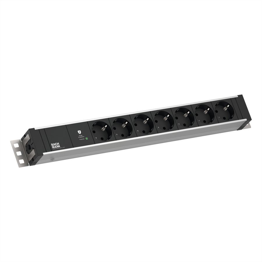 BACHMANN 19" 1,5UH 7xCEE7/3 ws 1xSPD-Plus 2,0m CEE7/7