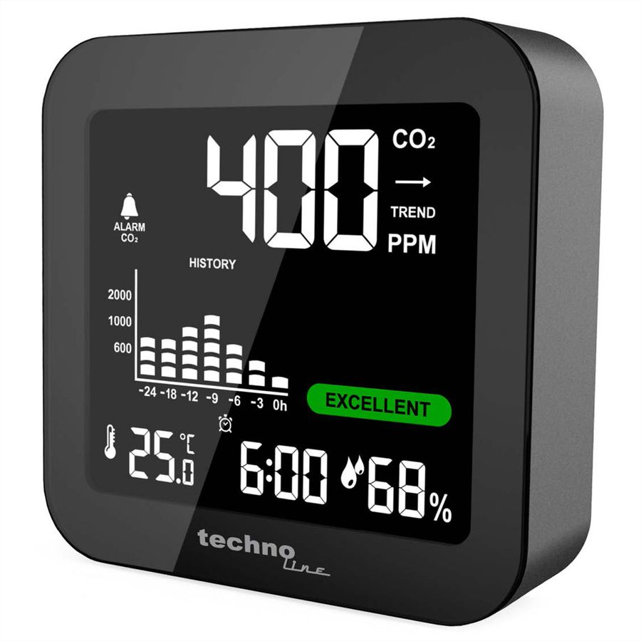 Moniteur de qualité de l'air TechnoLine WL1025, CO2, température, humidité