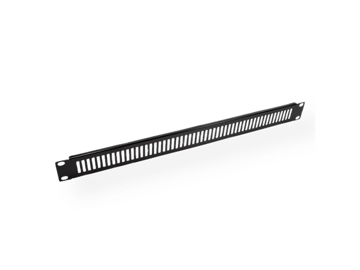 VALUE Panneau avant de ventilation 19", 1 U, RAL 9005 noir