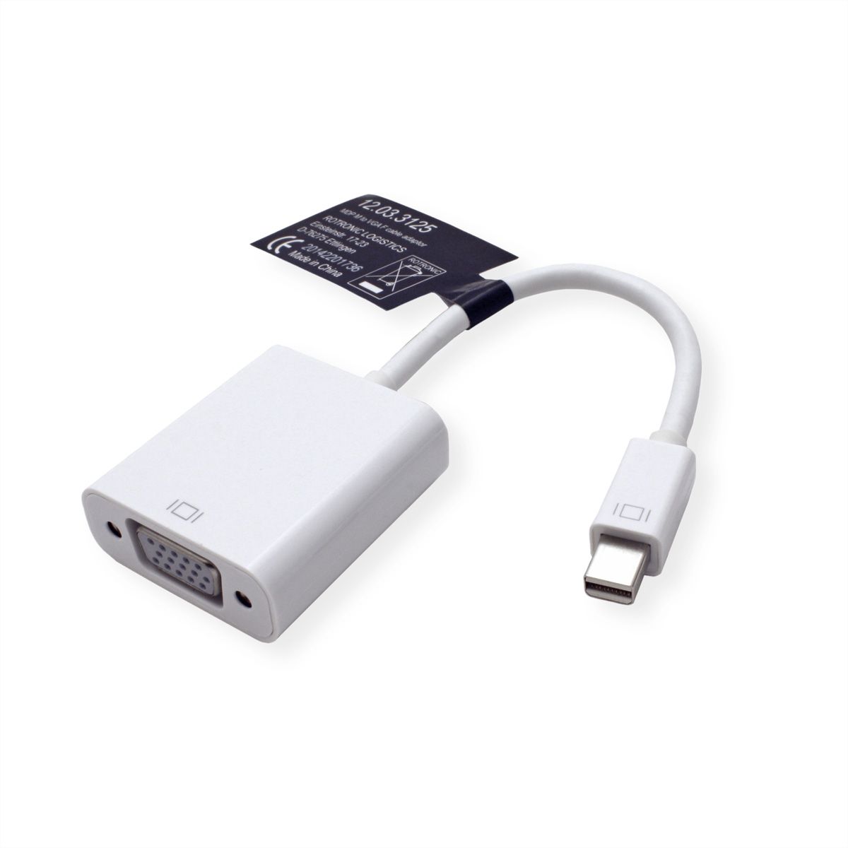 ROLINE Adaptateur Mini DisplayPort-VGA, MiniDP M - VGA F