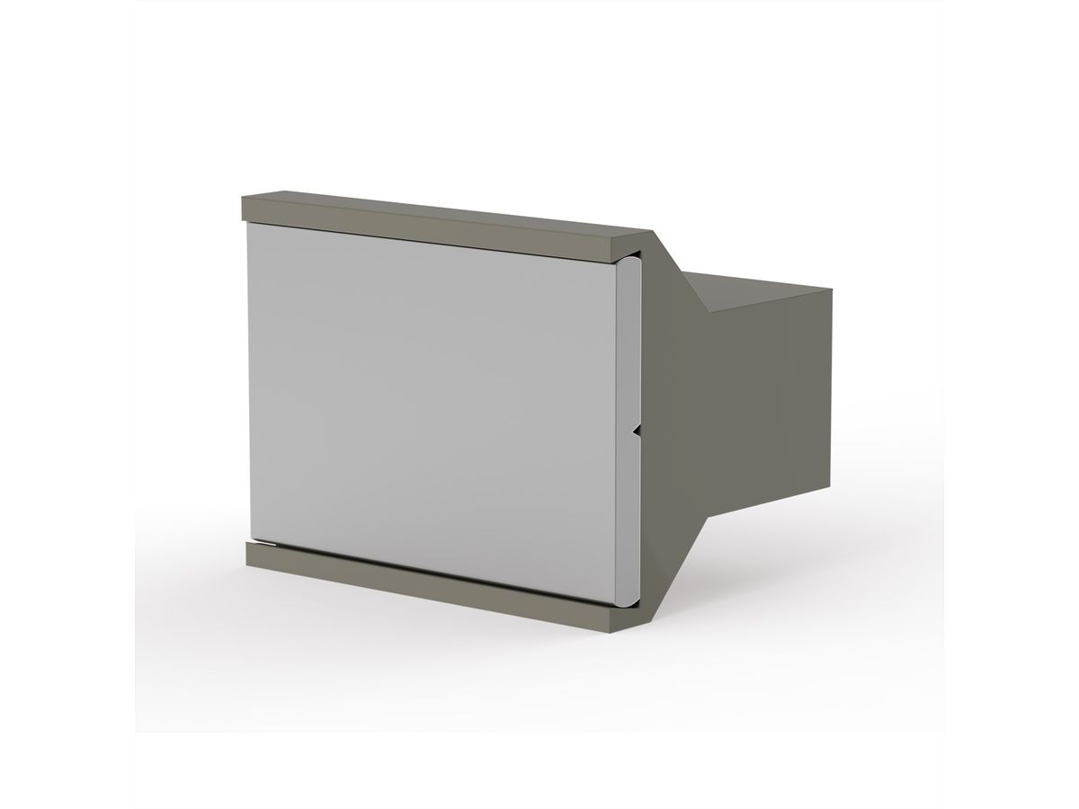 SCHROFF Griff in Trapezform, grau (ohne Aushebefunktion) - KUNSTSTOFFGRIFF 3TE GRAU
