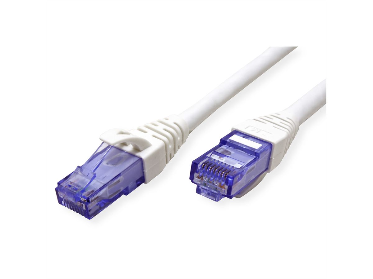 Cordon ROLINE UTP Cat.6A / 10 Gigabit, Component Level, LSOH, blanc, 15 m