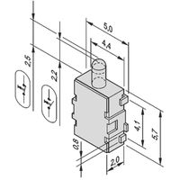 Microrupteur SCHROFF pour porteuse mécanique AMC, normalement ouvert