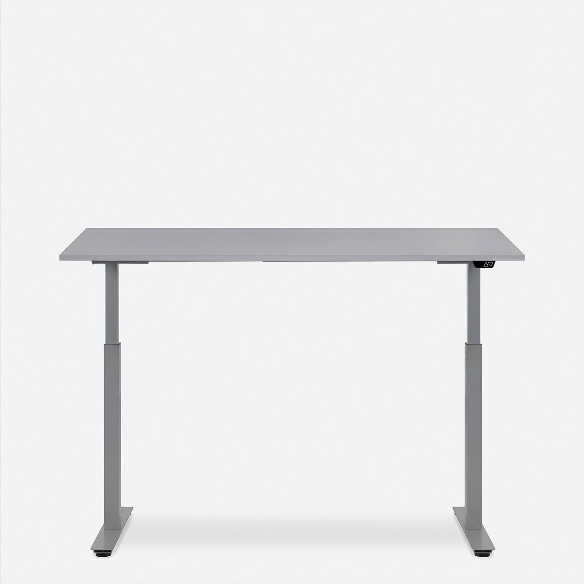 WRK21 Schreibtisch Smart 100 x 60 cm, Höhenverstellbar, Grau Uni / Grau