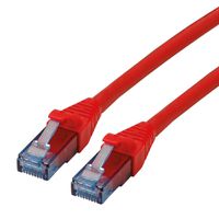 Cordon ROLINE UTP Cat.6A / 10 Gigabit, Component Level, LSOH, rouge, 0,3 m