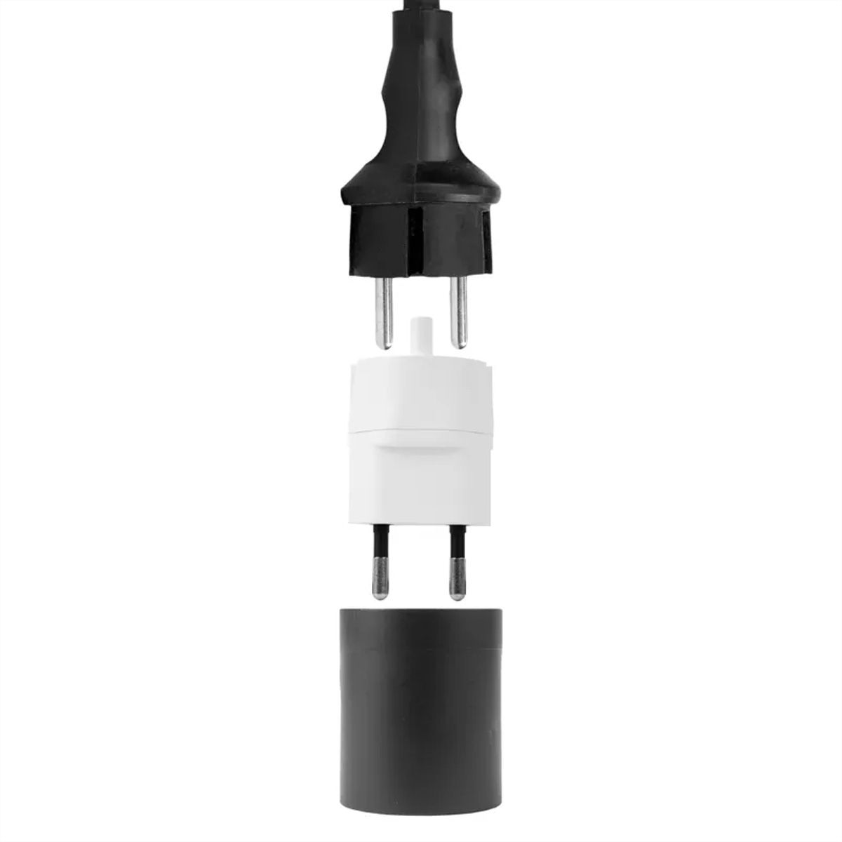 Steffen FIX Adapter DE/CH, CEE7/17 T11 2-polig dezentral weiss