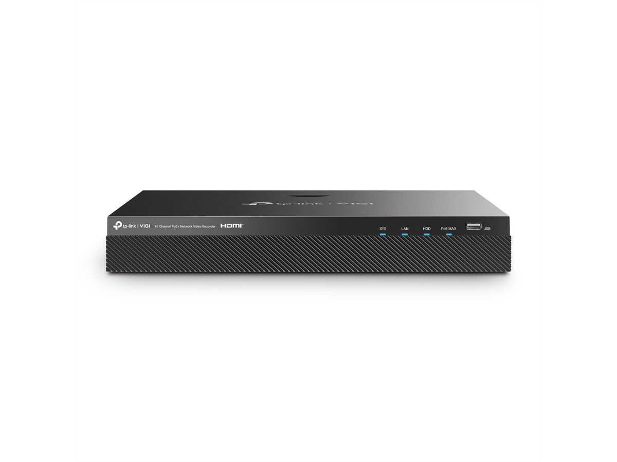 TP-Link NVR2016H-16MP-4TB NVR Enregistreur vidéo en réseau 16-CH, 16x PoE, 4 TB