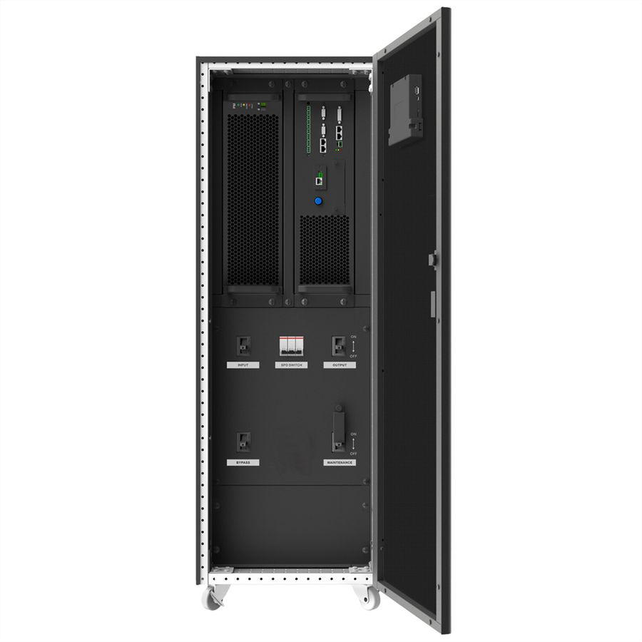 AEC IST7 120kVA - Online Tower USV –  80x 80Ah Batterien – 17 Min. Autonomie bei 100% Last, keine internen Batterien – 2x externer Batterieschrank BB8 mit 80x 80Ah LL