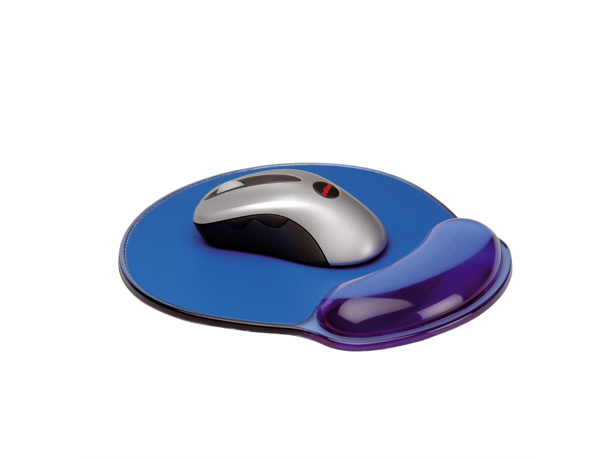 Tapis de souris avec repose poignet, bleu - SECOMP AG