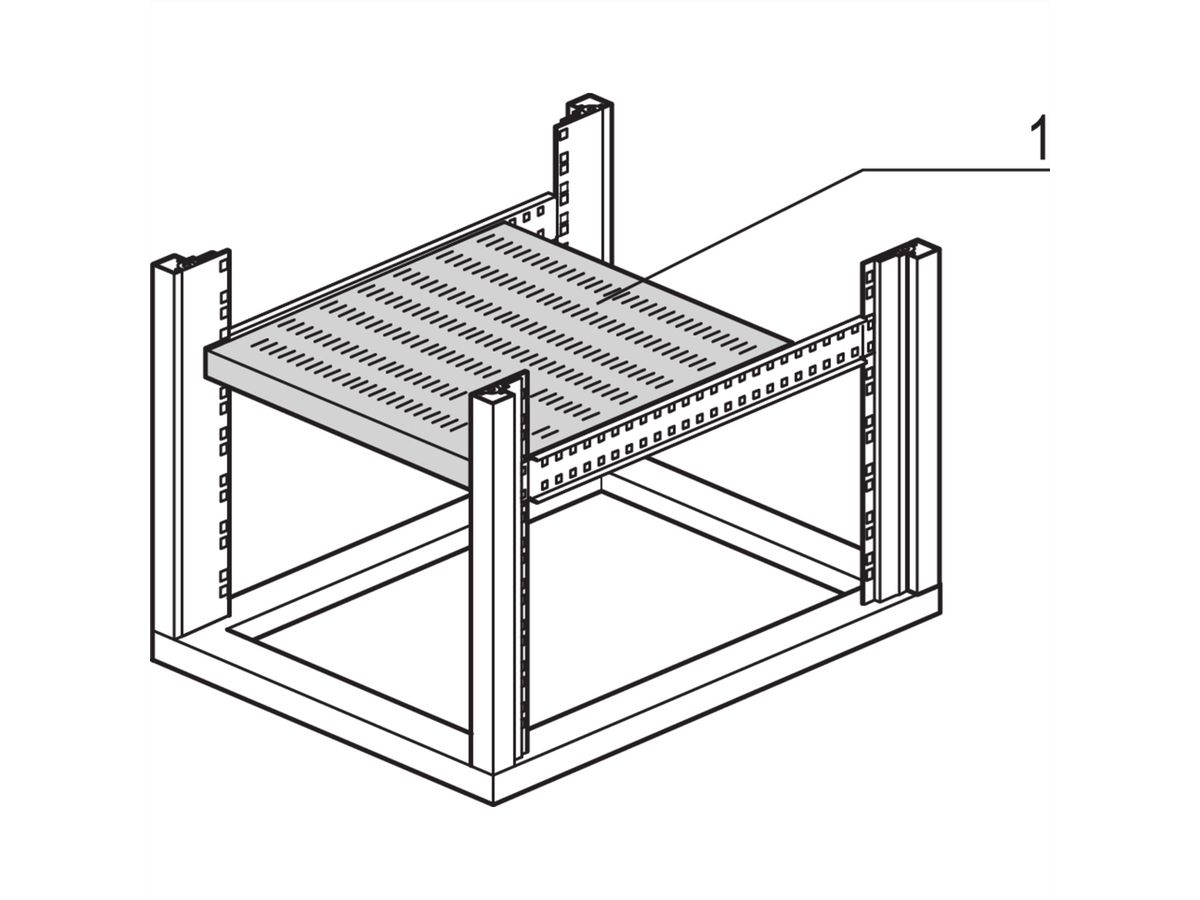 Plateau Eurorack SCHROFF, fixe, pour cadre universel, 600W 700D