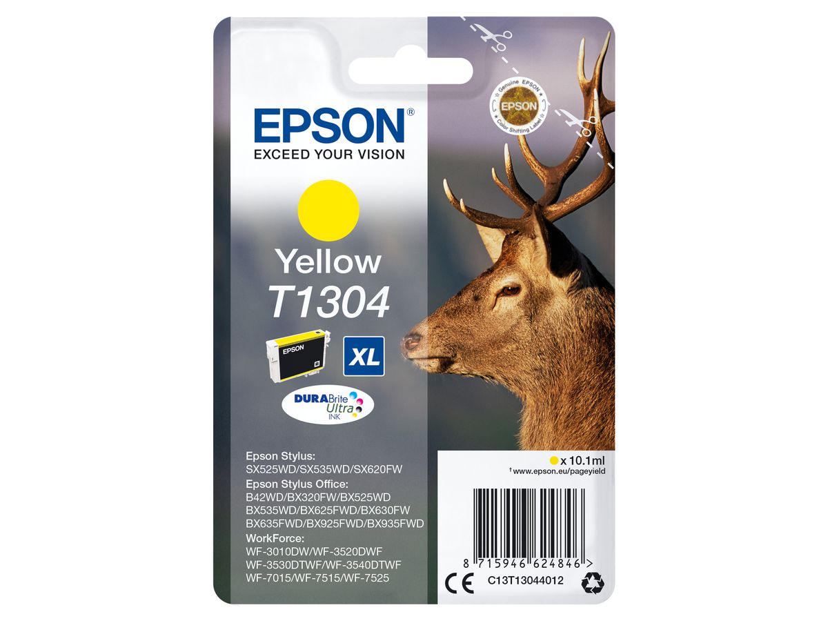 Epson Singlepack Yellow T1304 DURABrite Ultra Ink