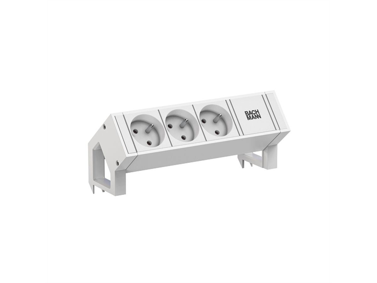 BACHMANN DESK2 white 3xUTE 0,2m GST18 RAL9010