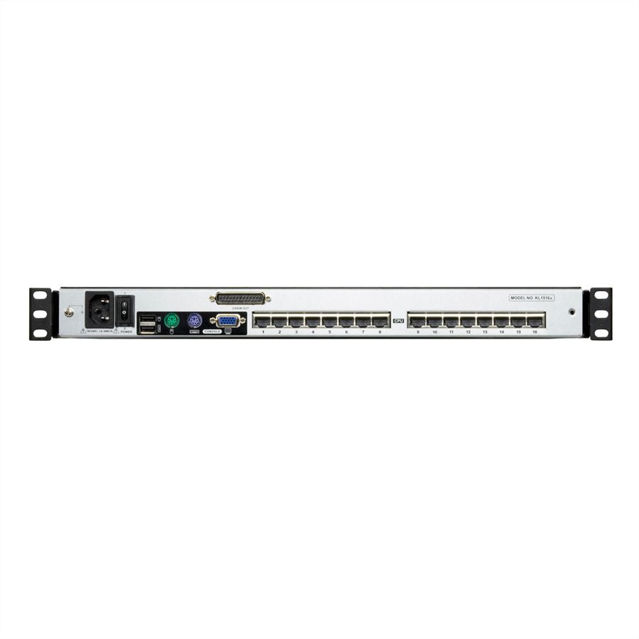 ATEN KL1508AM Commutateur KVM catégorie 5e/6 LCD à 8 ports (Double rail), CH-Layout