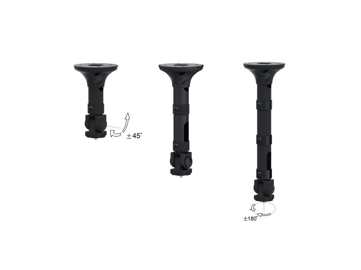 ROLINE Support projecteur sous plafond, réglable, jusqu'à 3 kg