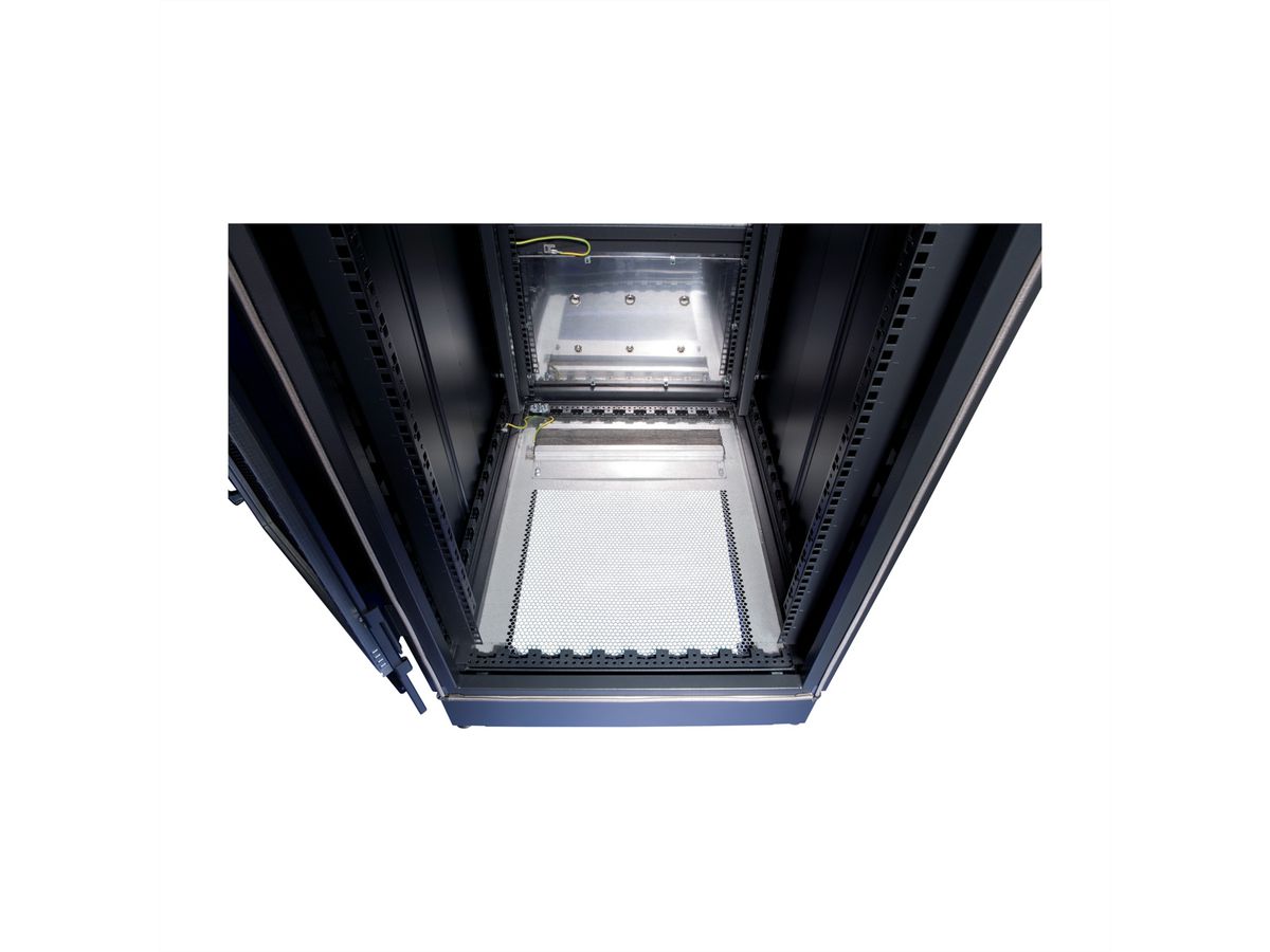 SCHROFF Bodenblech EMV, perforiert, mit Kableinführung - BODENBL.PERF.800BX800T EMC