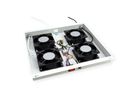 ROLINE 19" Unité de ventilation pour toit, 4 ventilateurs, thermostat, gris