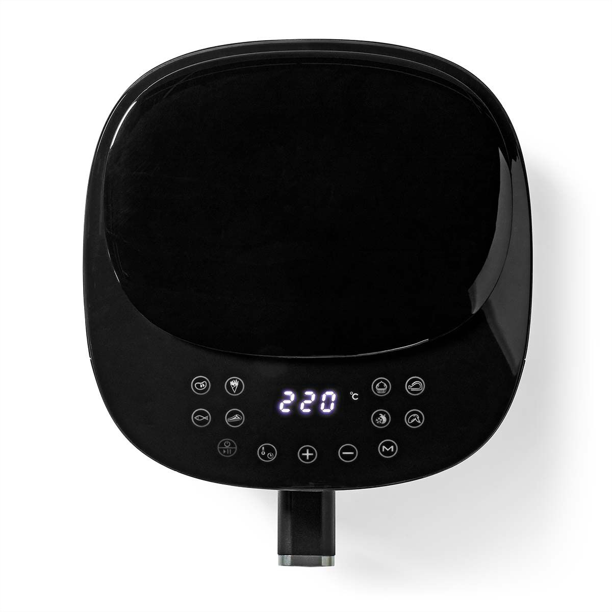 Friteuse à air chaud Nedis XL, 4,2 l, 1300 W, numérique, 8 programmes, , noir