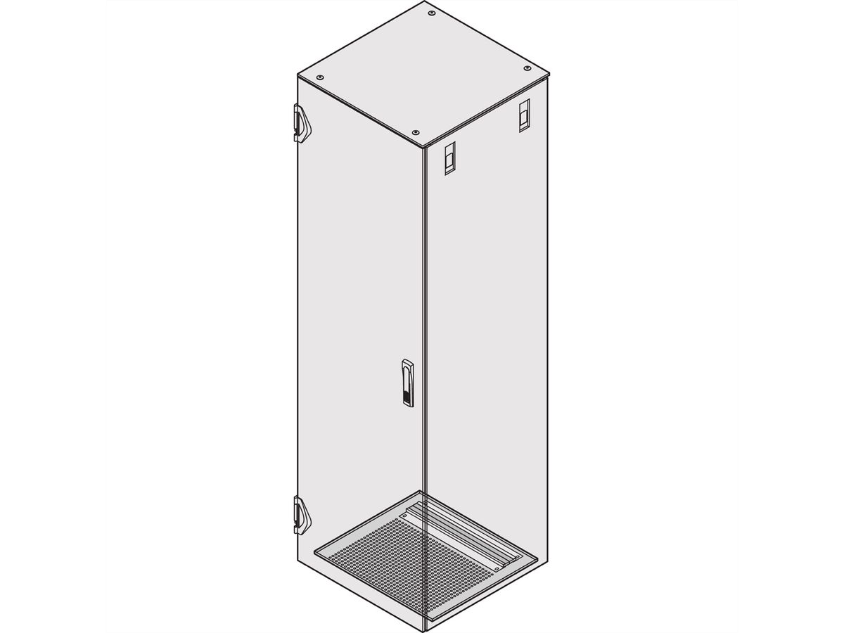SCHROFF Bodenblech EMV, perforiert, mit Kableinführung - BOD.BLECH PERF.800B 900T EMC