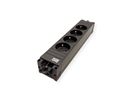 BACHMANN STEP BASE 4xUTE GST18, CEE 7/7 fiche de contact de protection C19 1m, noir