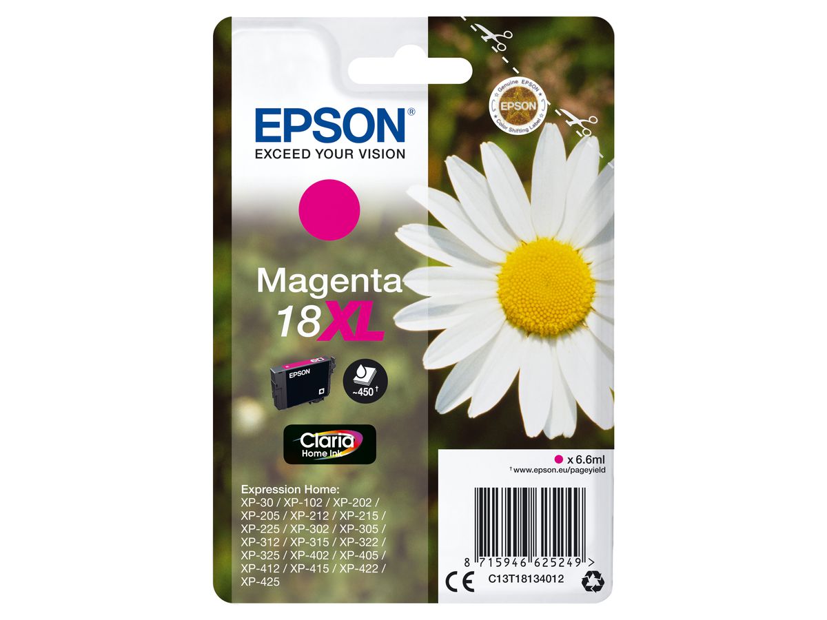 Epson Daisy Singlepack Magenta 18XL Claria Home Ink