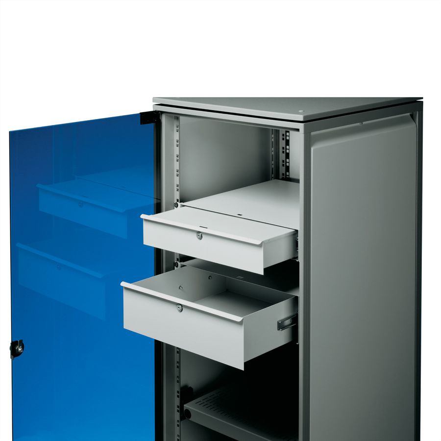 SCHROFF 19"-Schubfach 1HE, grau