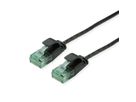 ROLINE RM UTP DataCenter Patchkabel Cat.6A (Class EA), slim, schwarz, 2 m