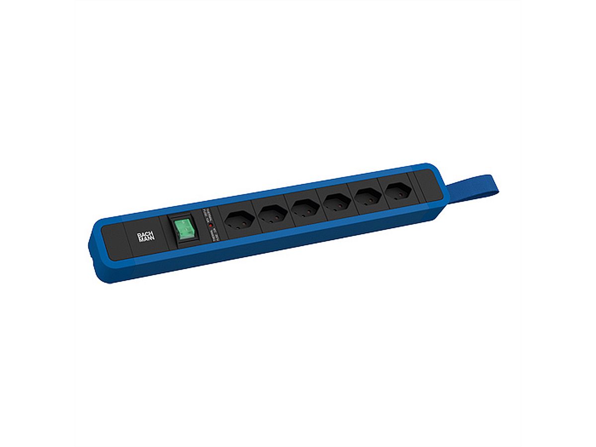 BACHMANN PRIMO 2 6xCH 90° 1xSchalter mit Schlaufe 2,0m T12 RAL5010