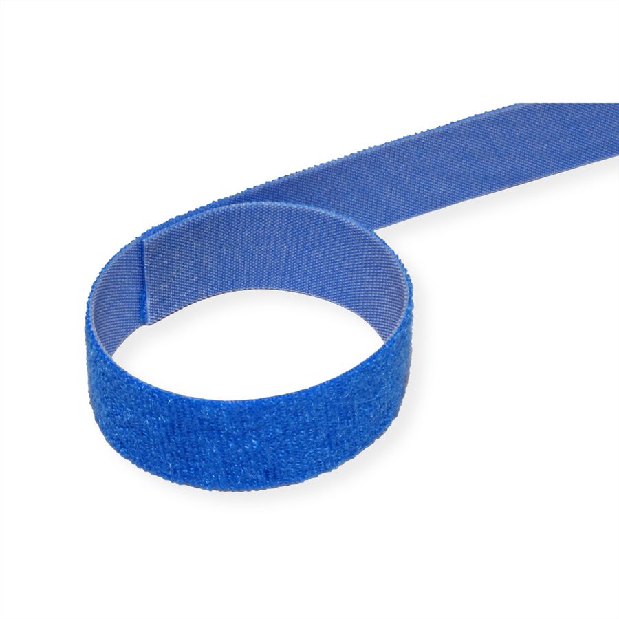 VELCRO® ONE-WRAP® Bande sur rouleau, 20mm, bleu, 25 m