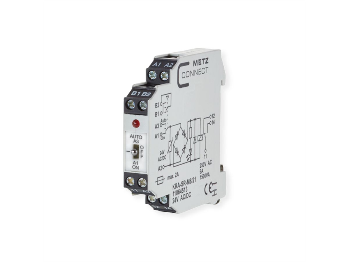 METZ CONNECT KRA-SR-M8/21, 1 inverseur, 24 V AC/DC