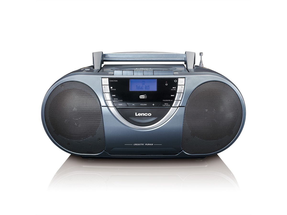 Lenco DAB+-Radio/Boombox SCD-6800, Kassette, CD/MP3-Player, FM, DAB+, grau