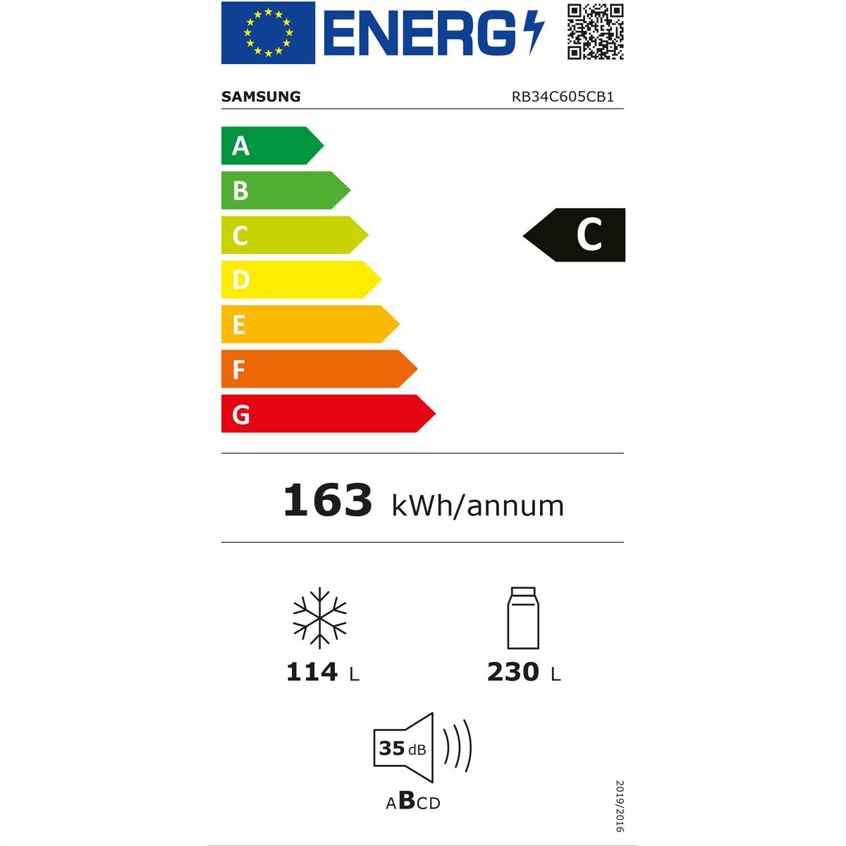 Samsung Kühl-Gefrierkombination RB7300 , 344l, C, WiFi, Anthrazit mit Griffmulde