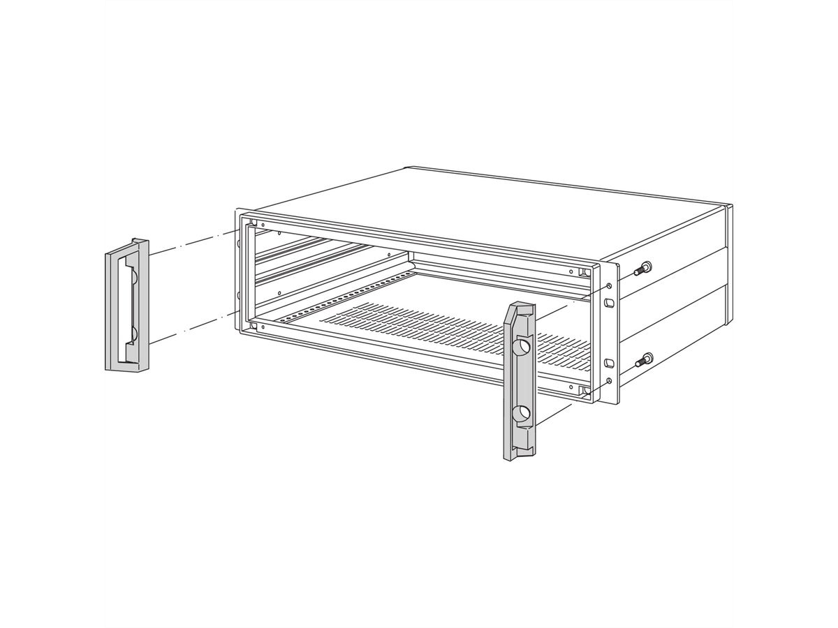 SCHROFF Frontgriff - FRONTGRIFF 4HE (INPAC) 2STK