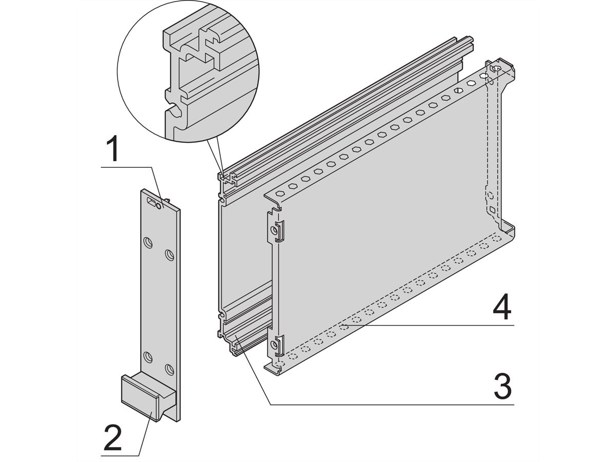 SCHROFF Kit d'unités enfichables PRO, avec capot, non blindé, 3 U, 6 HP, 167 mm