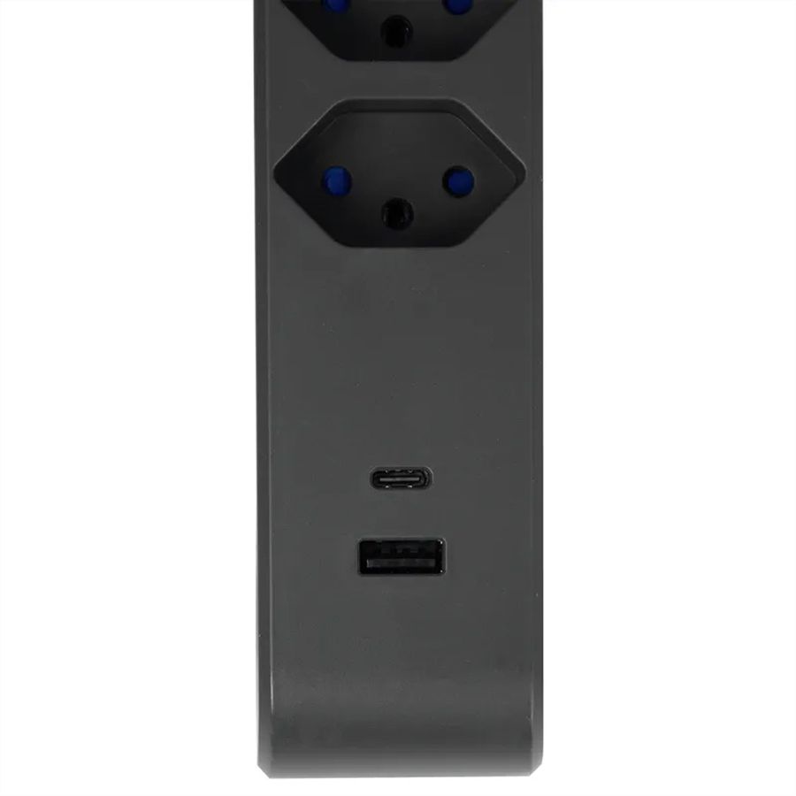 Steffen Steckdosenleiste IQ 3fach, PRO 3xT13 + 1xUSB-A 18W + 1xUSB-C PD 20W, 3m, schwarz
