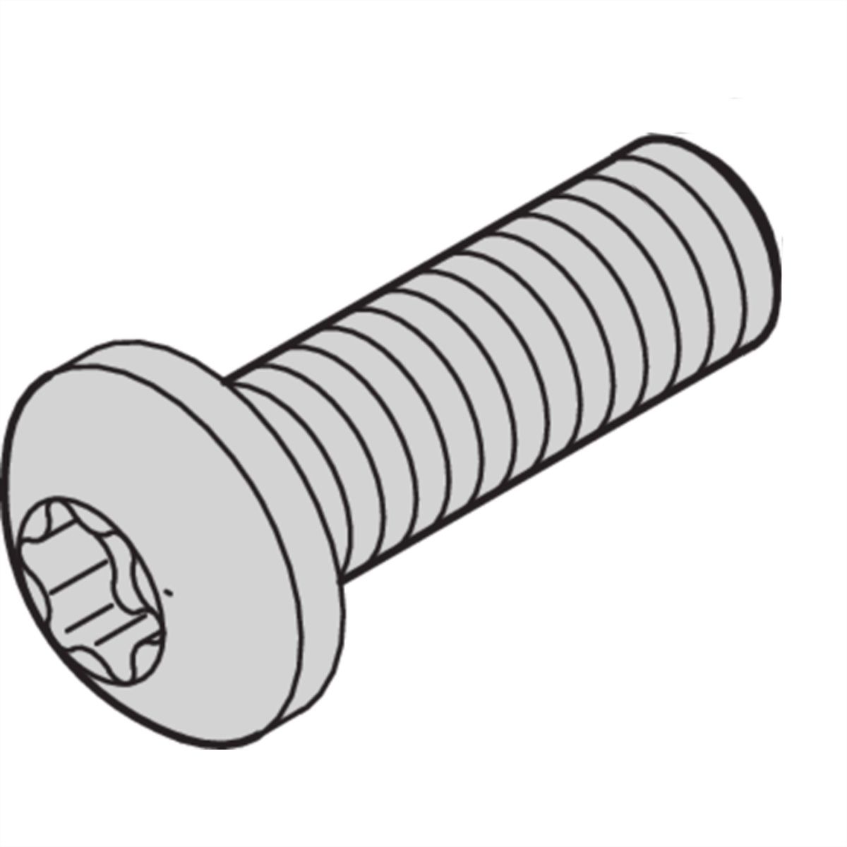 Vis à tête cylindrique de SCHROFF, Torx, fonction GND, acier zingué, M4 × 14 mm, 10 pièces