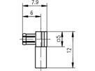 TELEGÄRTNER MCX-Winkelstecker für RG-316/U vergoldet
