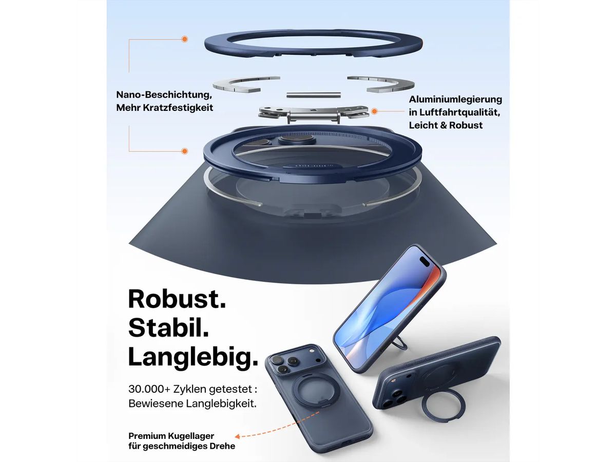 Torras Ostand R Fitness Schutzhülle, iPhone 17 Pro Max, MagSafe, schwarz