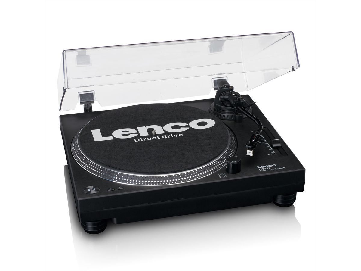 Platine vinyle Lenco L-3818BK, Noir