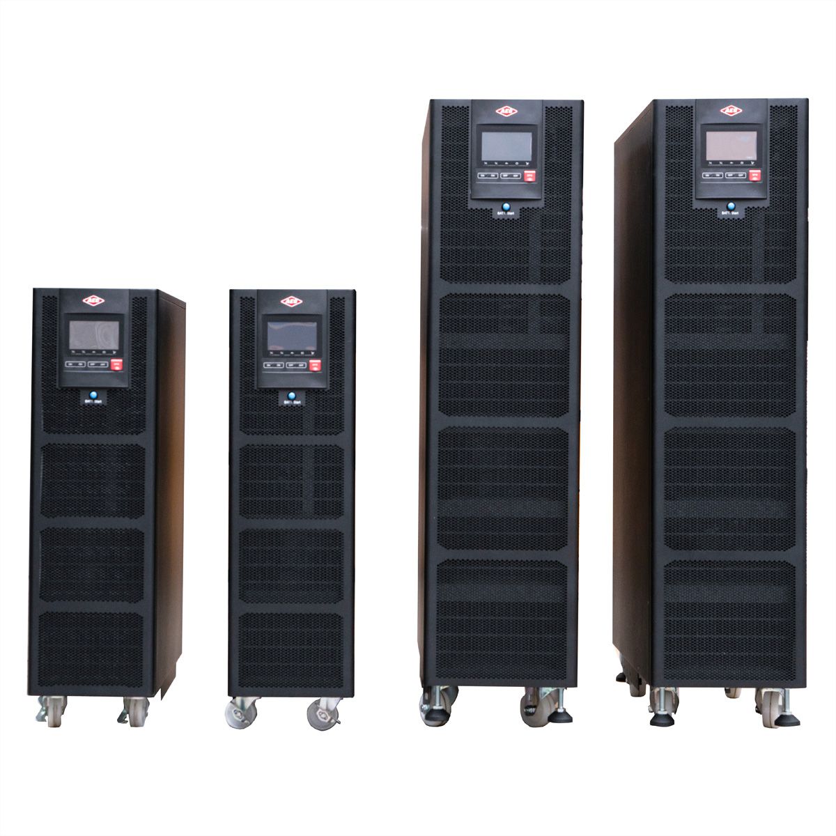 AEC IST7 20kVA - Online Tower USV –  150x 9Ah Batterien – 25 Min. Autonomie bei 100% Last, mit internen Batterien – 30x 9Ah LL & externer Batterieschrank BB5 mit 120x 9Ah LL