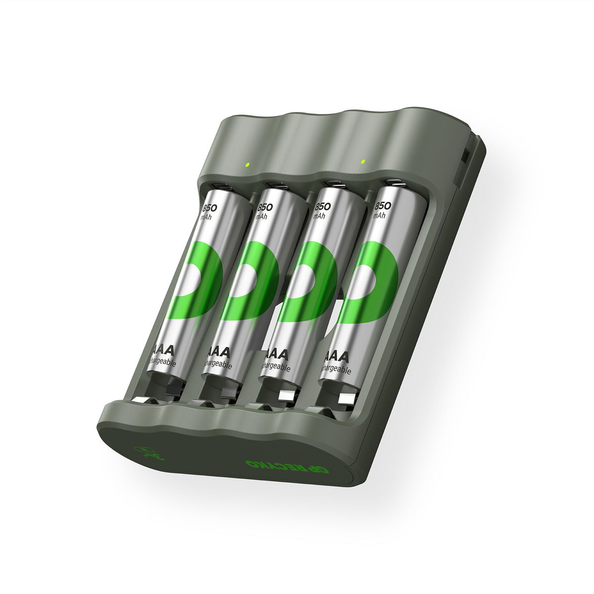 GP Batteries USB-Ladegerät GP B421, inkl. 4 x ReCyko AAA 850 mAh
