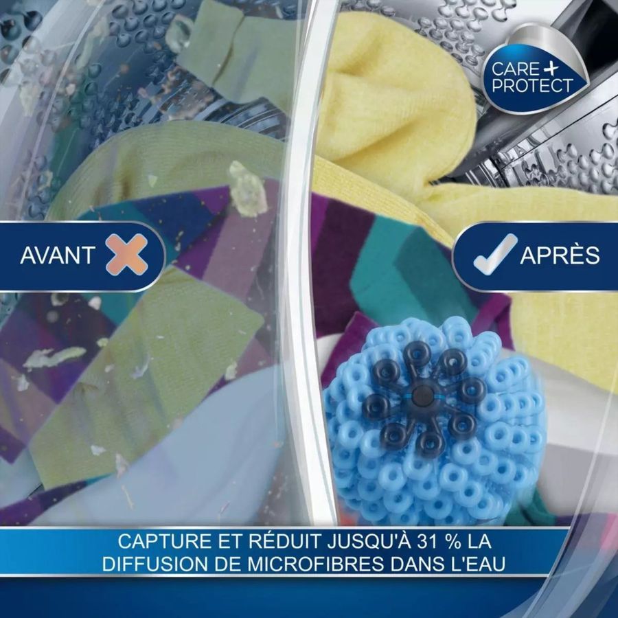 Care+ Protect Cora Ball/Microfiber Ball, réduit l'encrassement des microfibres
