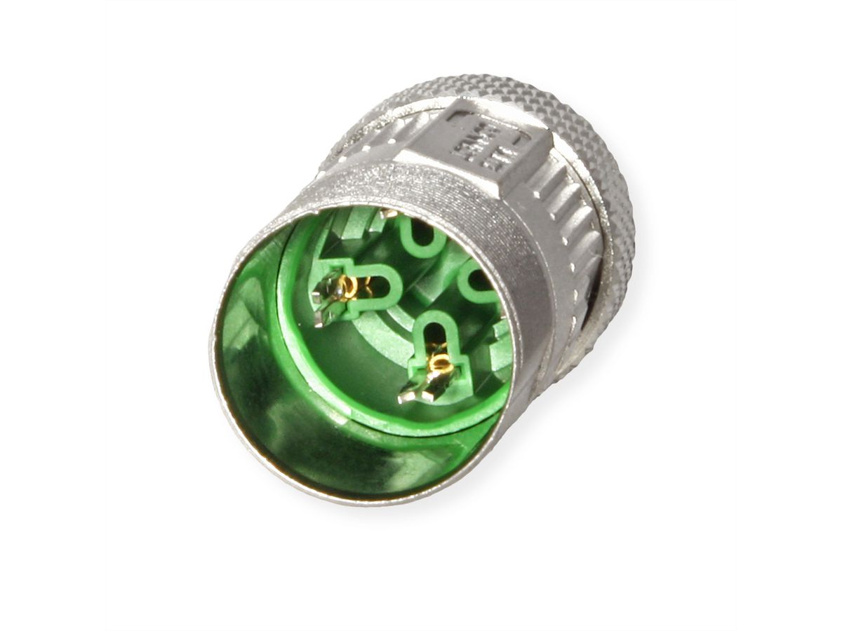 METZ CONNECT Connecteur M12, codage D, IP67, à confectionner sur site, droit