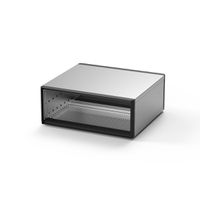 SCHROFF RatiopacPRO, Coffret complet, de bureau, blindé, avec garniture frontale, 3 U, 84 HP, 315 mm