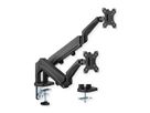 VALUE LCD-Doppelarm, Tischmontage, Platzsparend, Springfeder, 6 Gelenke, 17-32 Zoll, bis 2x 9 kg