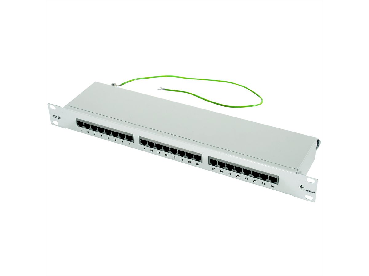 TELEGÄRTNER 19"-Modular Patchpanel Cat.5e (Class D), 1 HE, 24 Ports