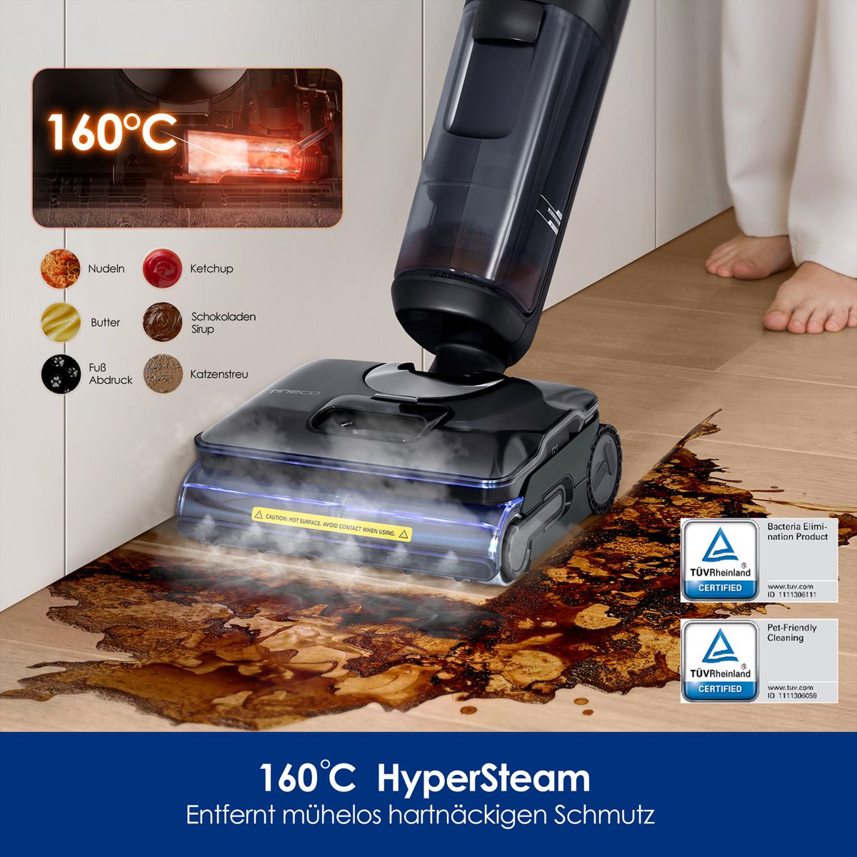 Tineco FLOOR ONE S7 Stretch Steam Plus , Nass-Trockensauger