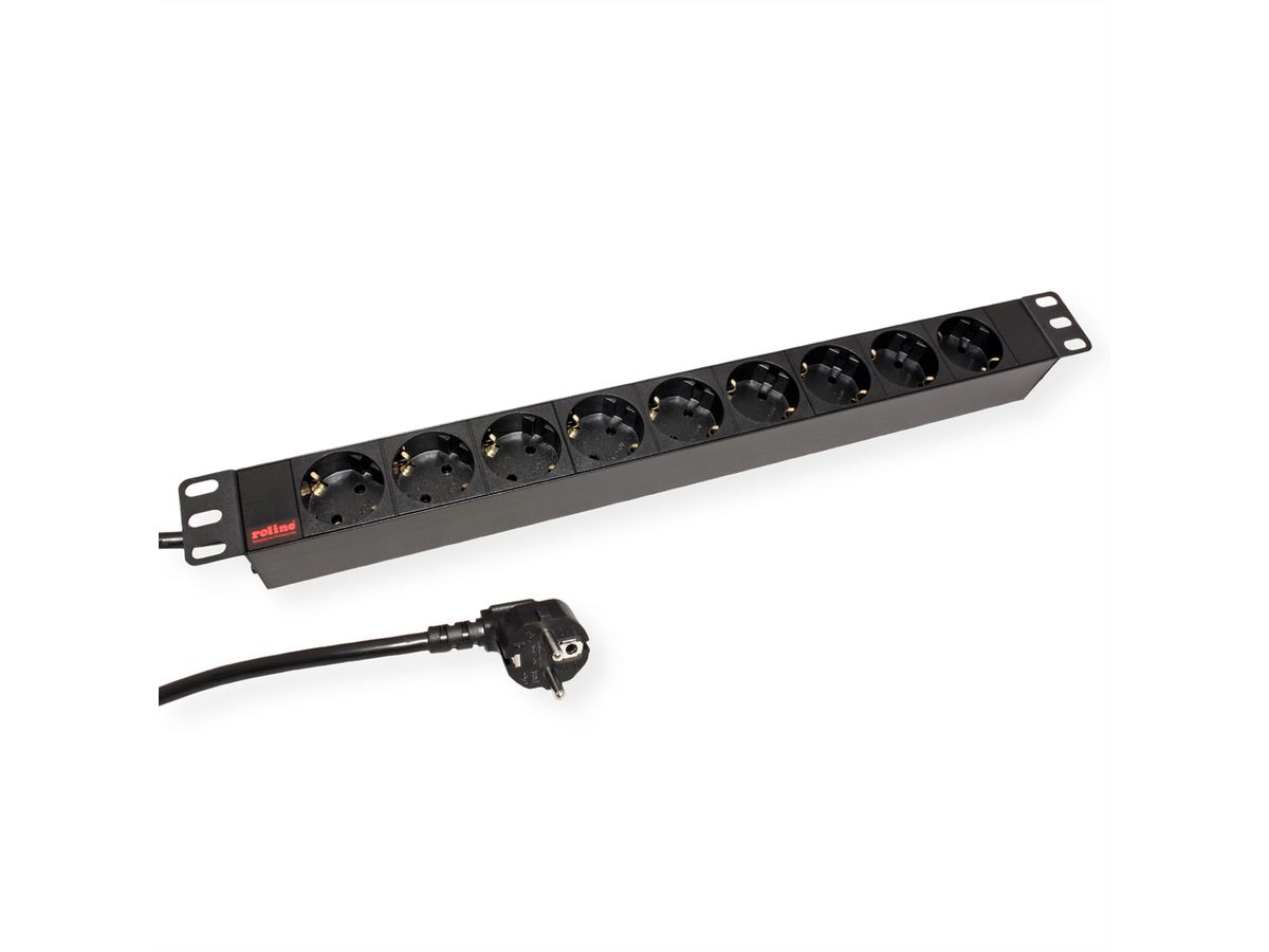 ROLINE 19-Zoll-Steckdosenleiste 9fach, schwarz, 2 m